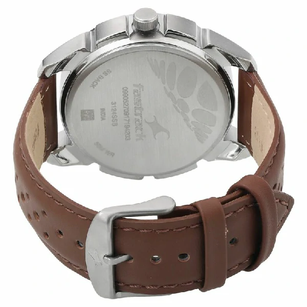 Fastrack NS3124SL06 Leather Strap Watch