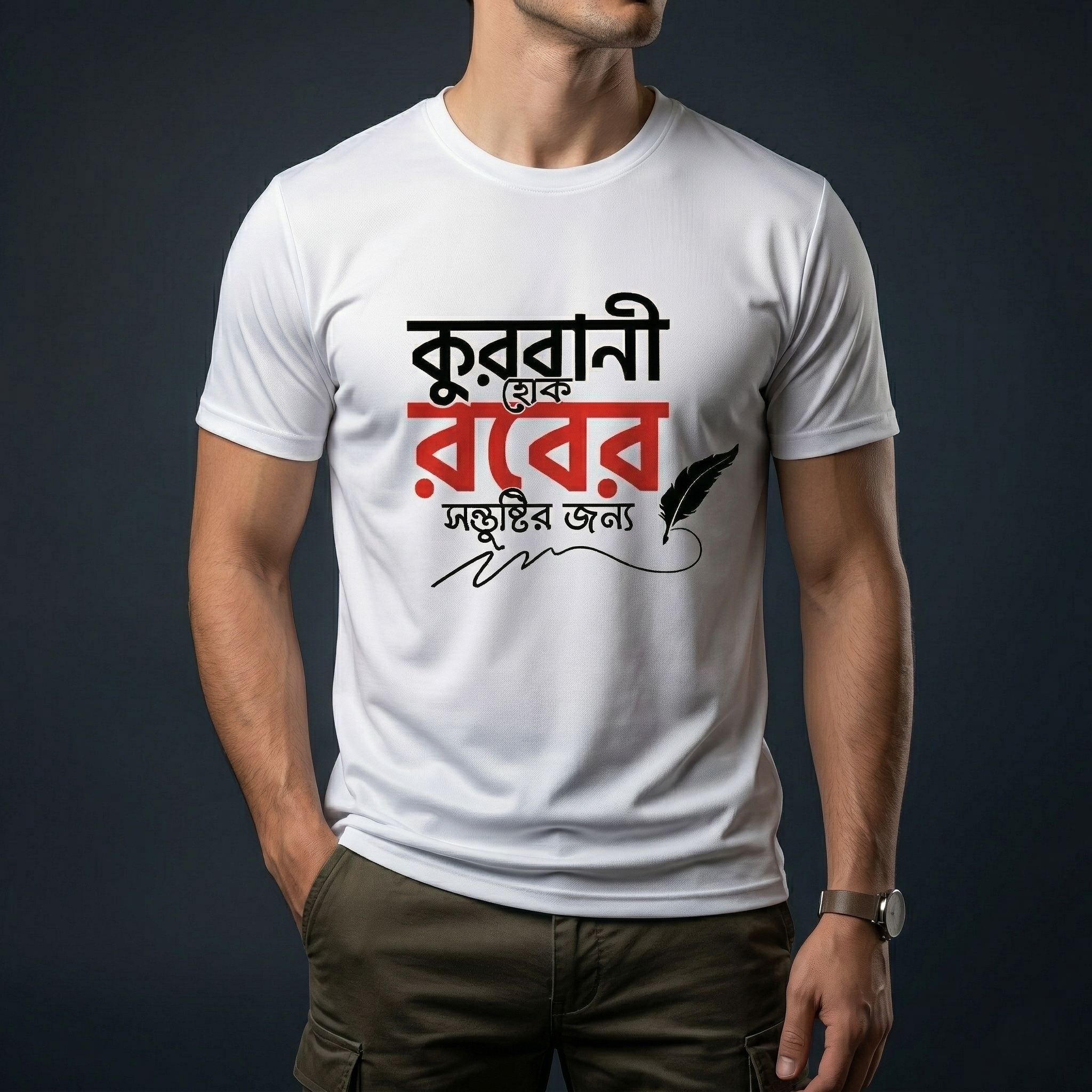 Eid Special T-Shirt (Qurbani Hok Rober Sontushtir Jonno)