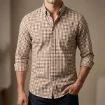 Mens long sleeve Grameen check shirt