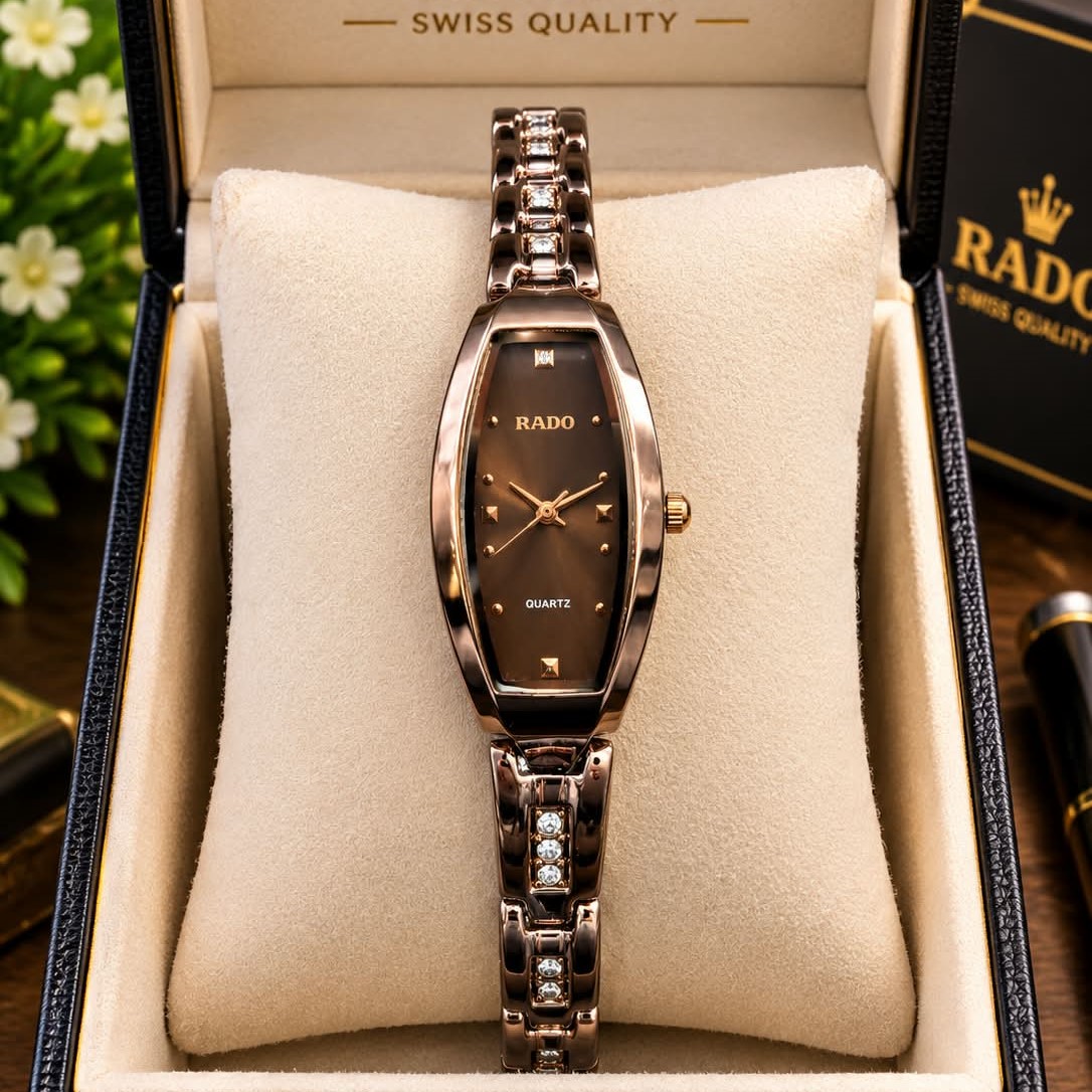 Rado Elegant Diamond-Studded Quartz Ladies Watch