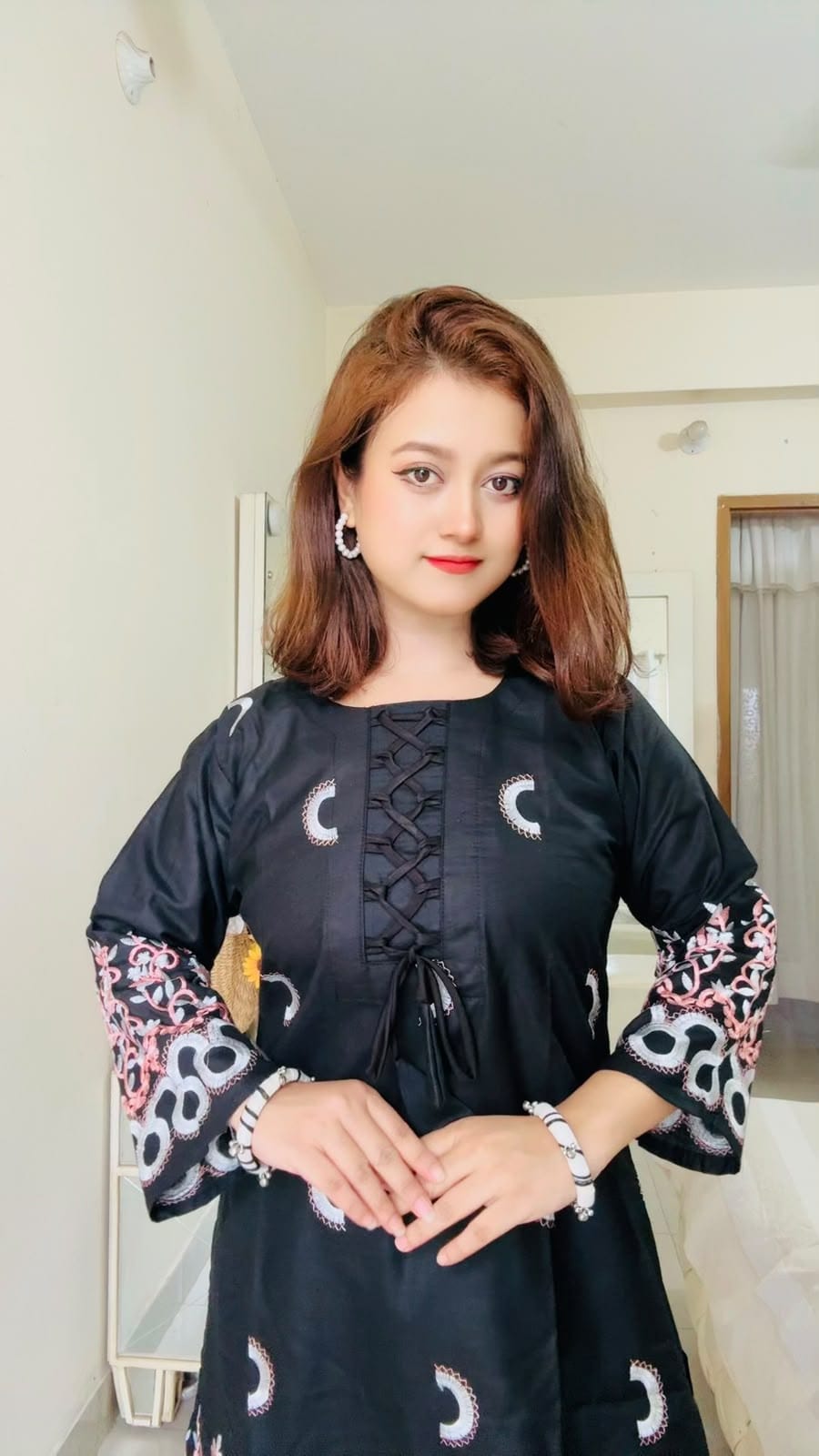 Women's TC Cotton Co-Ord Set with Full Body Embroidery