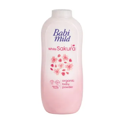 Babi Mild White Sakura Organic Baby Powder 350g (Thailand)