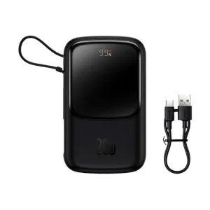 Baseus PPQD060001 Qpow Pro Overseas Edition 10000mAh Black 20W Lightning & Type-C Power Bank