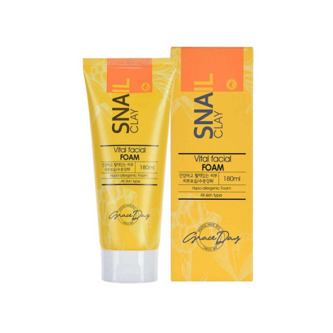Grace Day Snail Clay Vital Facial Foam 180ml (Korea)