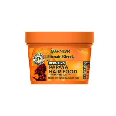 Garnier Ultimate Blends Repairing Papaya Hair Food + Vitamin C,E,F Multi-Use Mask 400ml (Germany)