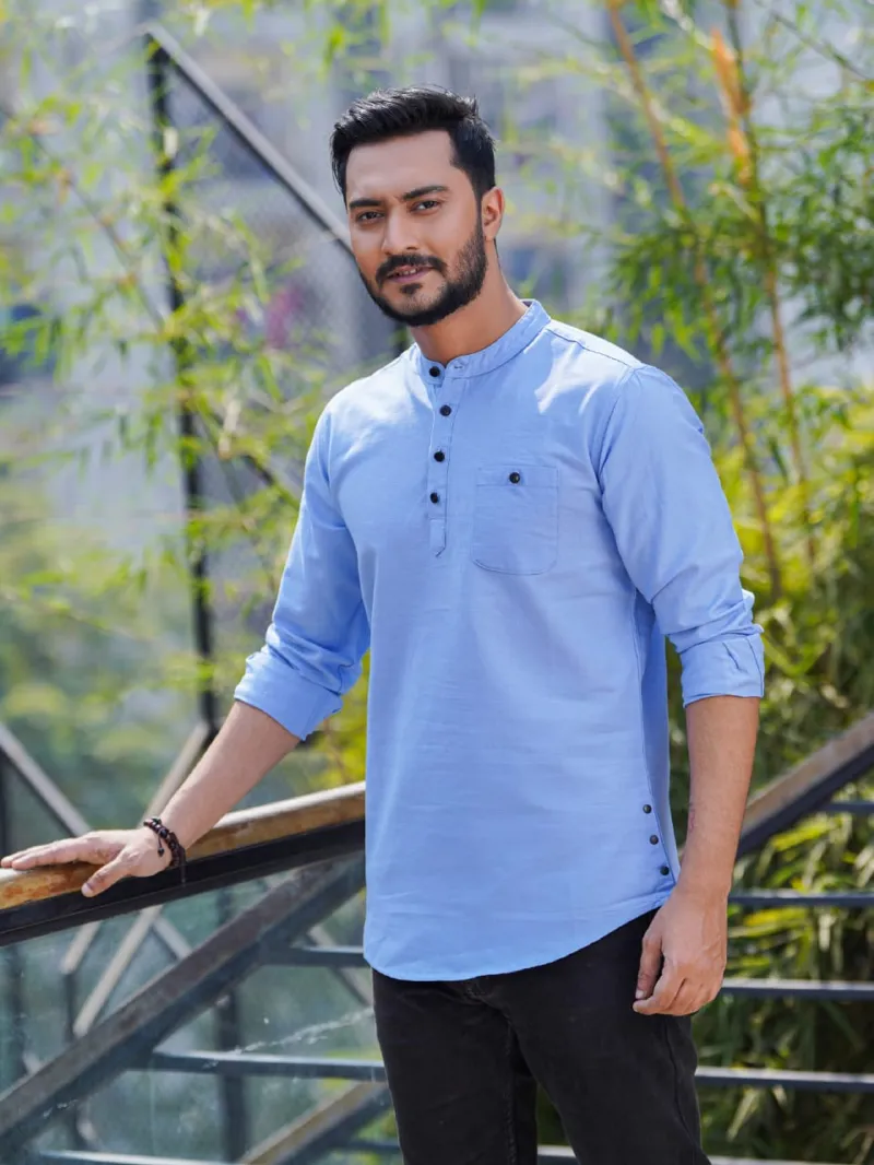 Men's Solid Colour Sakura Cotton Katua, Sizes M to XXL