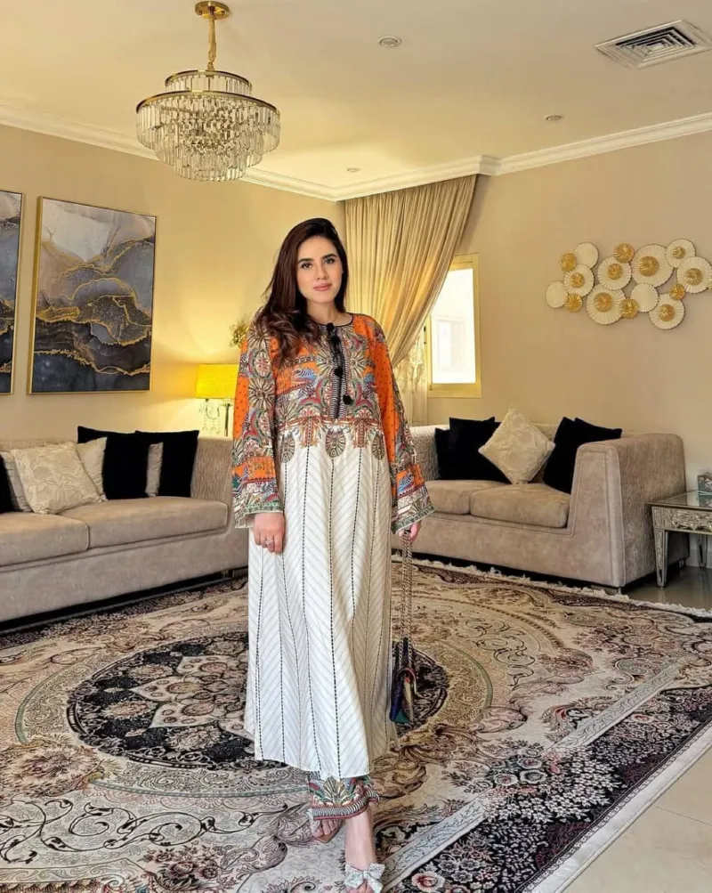 Women's Dress Set with 46 Inch Length, 3 Colour Choices