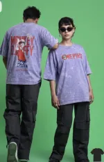 Men's Acid Wash Drop Shoulder T-Shirt, 240+ GSM, Crew Neck