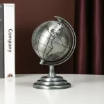 World Map 3D Rotating Glove Decoration Gift- Silver