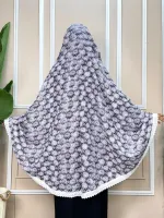 Viscose Cotton Hijab with Niqab, Front 45 and Back 50 Inch