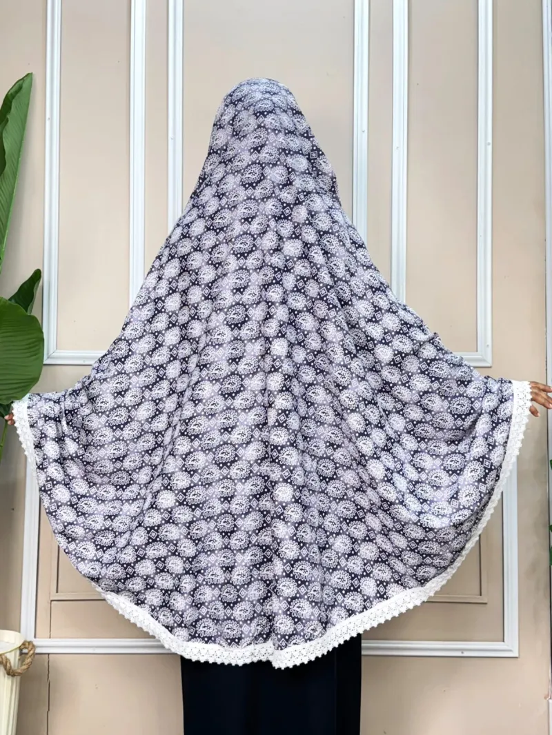 Viscose Cotton Hijab with Niqab, Front 45 and Back 50 Inch