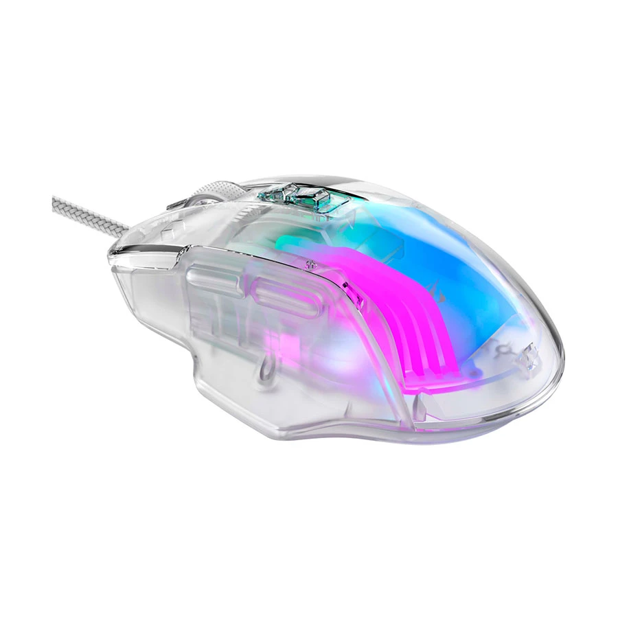 Havit MS1011SE Wired Transparent White Programmable Gaming Mouse