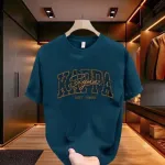 Men's Cotton Blend Drop Shoulder Tee with Print, Sizes M, L, XL, XXL