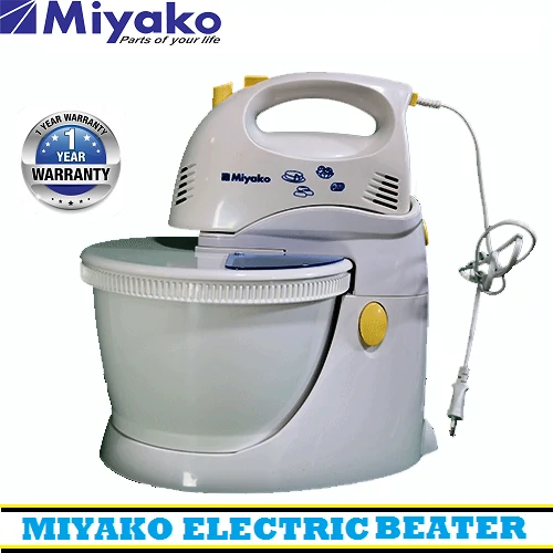Miyako SM-625 Electric Beater or Stand Mixer Machine with Bowl