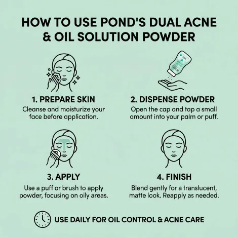 Pond's Dual Acne & Oil Solution Ultra Matte Facial Powder 50g (Thailand)