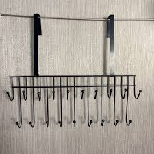 Over The Door 19-Hook Hanger – Heavy-Duty Space-Saving Door Organizer & Rack for Jackets, Hats, Bags & Coats