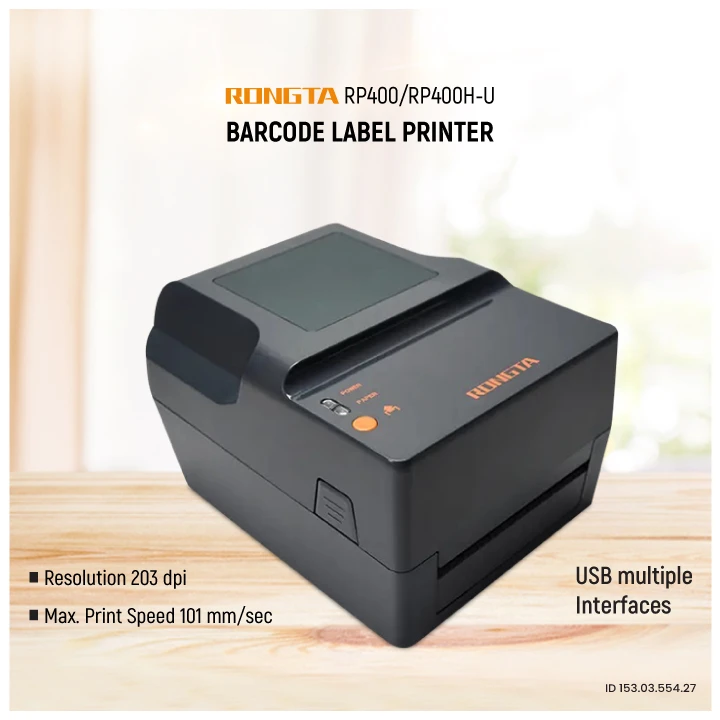 Rongta RP400H-U Thermal Transfer Barcode Label Printer (104mm, USB)