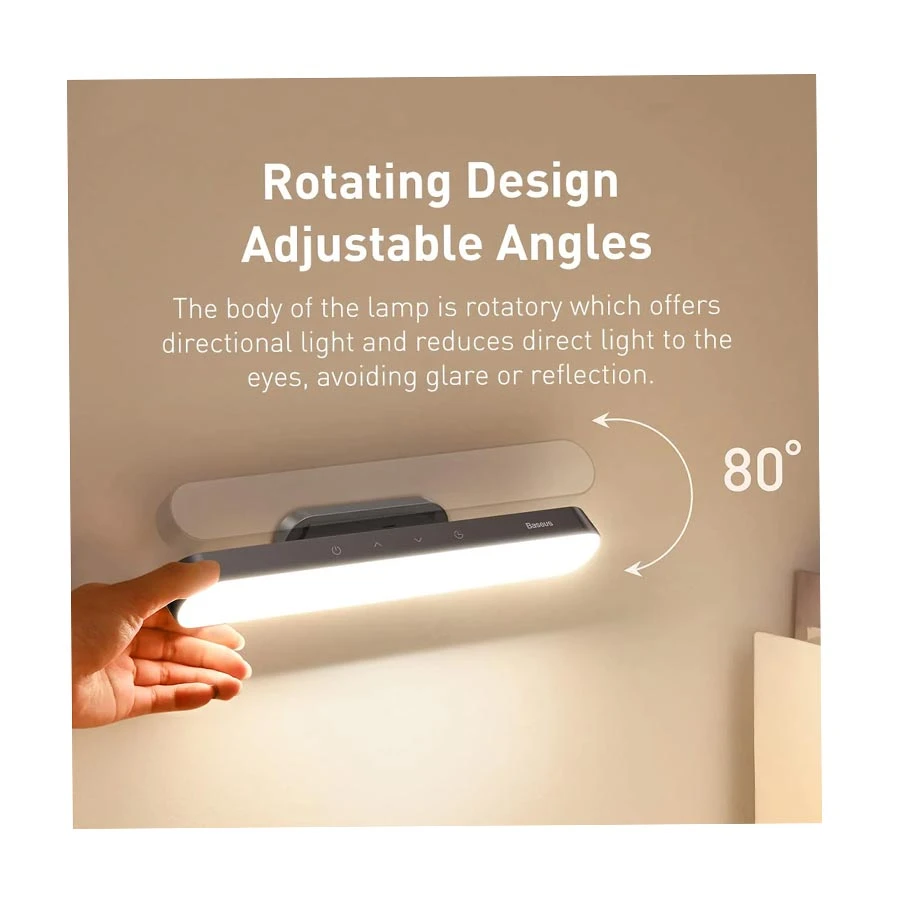 Baseus DGXC-C0G Gray Magnetic Stepless Dimming Charging Desk Lamp