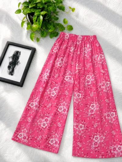 Women's Free Size Linen Palazzo Trousers, 26-27 Inch Hem, 6 Colours