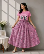 Women's Linen Skirt and Cotton T-Shirt Set, 39 Inch Skirt