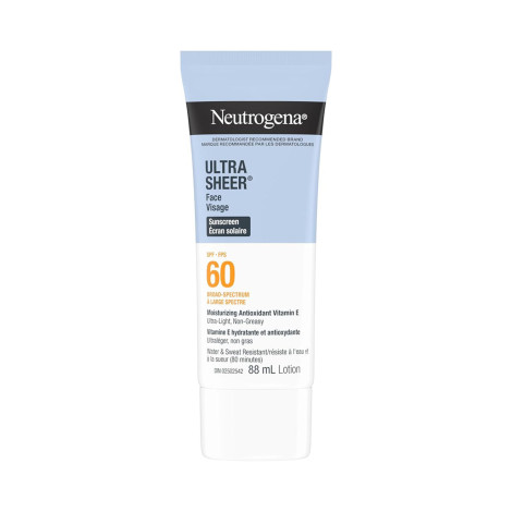Neutrogena Ultra Sheer Face Visage Sunscreen Lotion SPF 60  88ml (Canada)