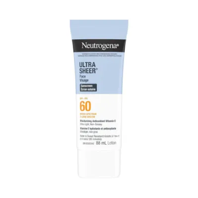 Neutrogena Ultra Sheer Face Visage Sunscreen Lotion SPF 60  88ml (Canada)