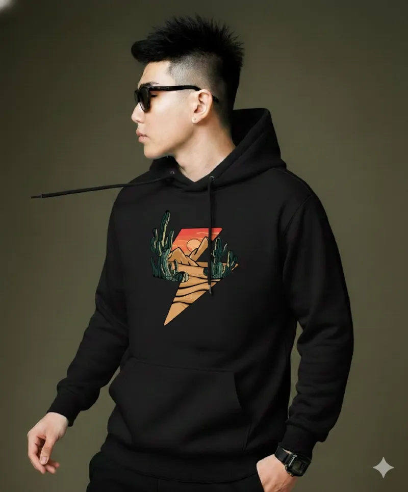 Pure Cotton Drop Shoulder Hoodie, 280 GSM, 6 Colours