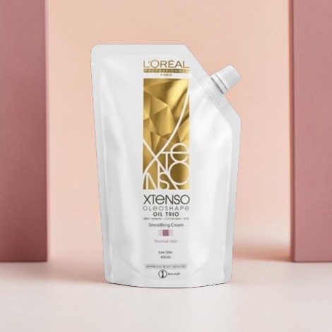 L'Oreal Xtenso Oleoshape Oil Trio Smoothing Cream For Normal Hair 400ml (China)