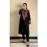 Women's Slub Cotton 2 Piece Set with Full Embroidery