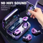 M10 True Wireless Earbuds – Bluetooth 5.1 TWS with 2000mAh Power Bank Charging Case, LED Battery Display, IPX7 Waterproof & Hi-Fi 9D Bass