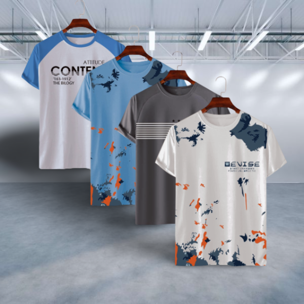 Stylish/Comfortable sports T-Shirt 4 (Four) pcs combo offer