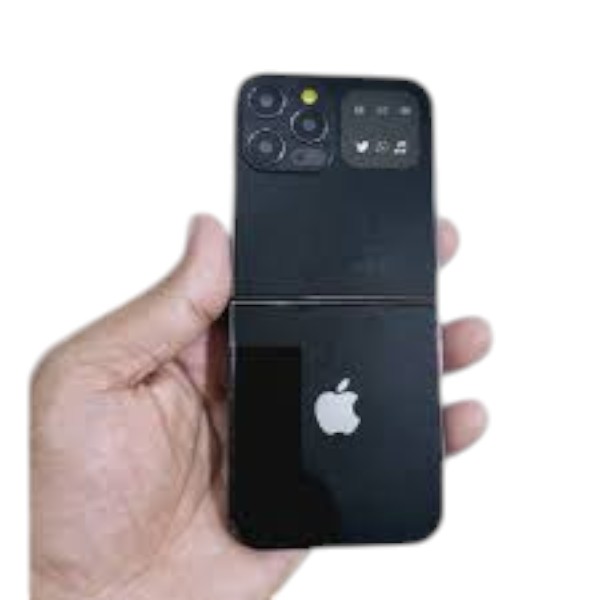 iPhone i15 Pro Flip Button Mobile Black Colour (New)