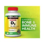 Kirkland Signature Extra Strength Vitamin D3 50 Mcg 2000 I.U. 600 Softgels (USA)