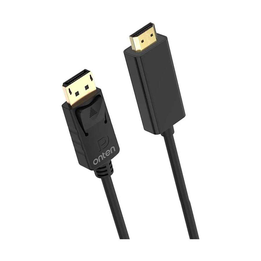 Onten OTN-DP302 DisplayPort Male to HDMI Male 1.8 Meter Cable Black