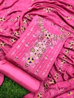 Unstitched Chinon Georgette Three Piece with Heavy Embroidery