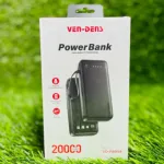 VEN-DENS Brand 20000mAh Power Bank (Model: VD-PB059)
