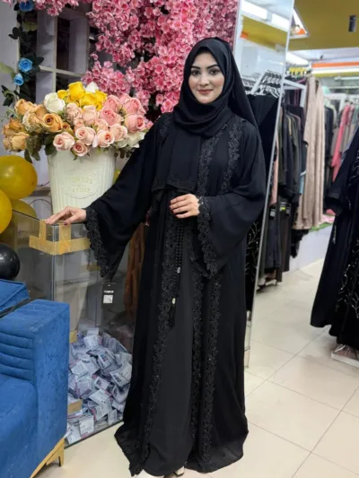 Dubai Borka with Inner Dress and Hijab