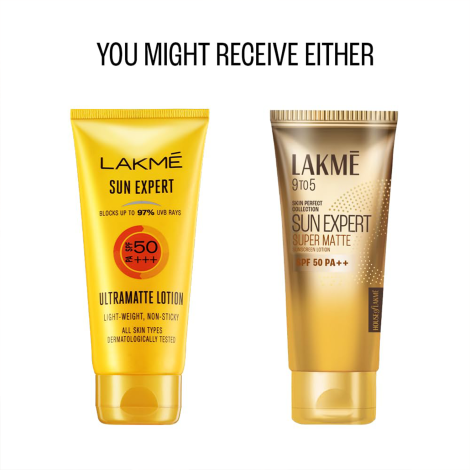 Lakme 9to5 Sun Expert Super Matte Sunscreen Lotion SPF 50 PA++ 100ml (India)