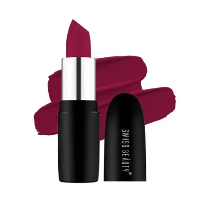 Swiss Beauty Pure Matte Lipstick - 207 Raspberry (China)