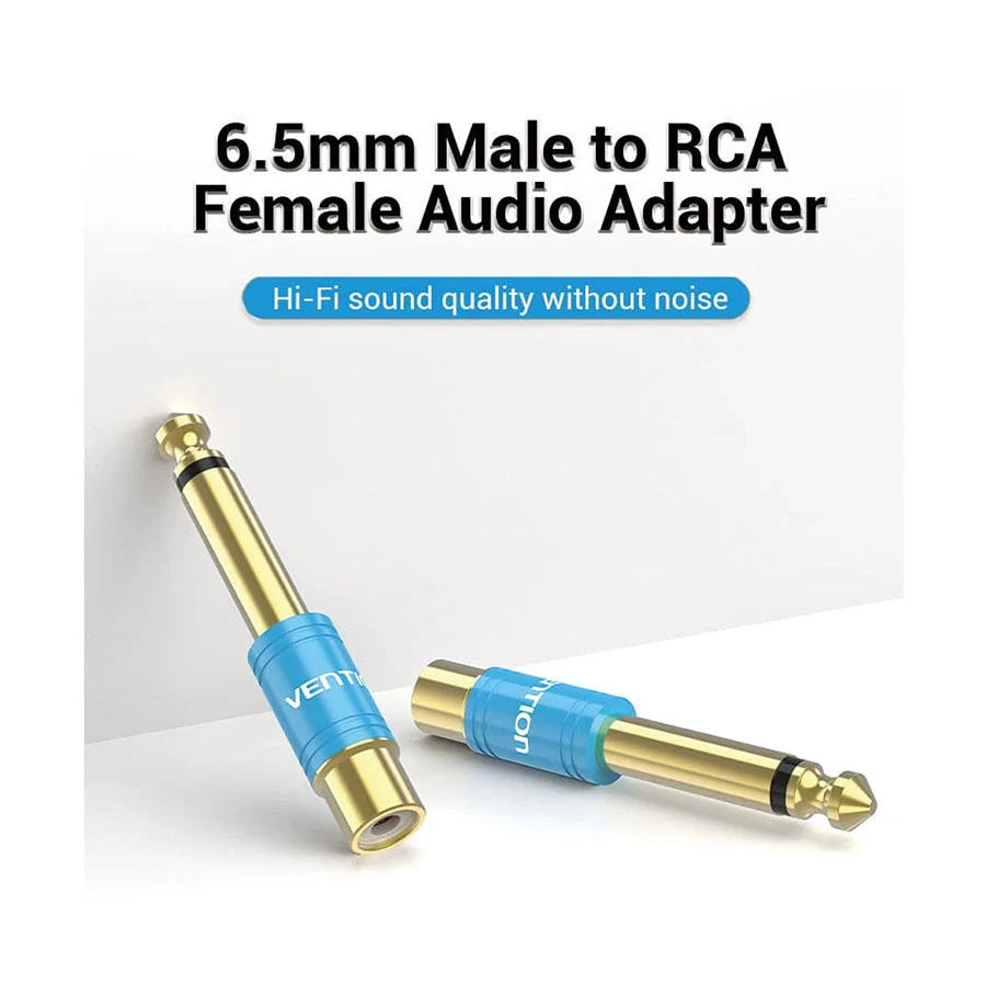 Vention VDD-C03 6.5mm Male to RCA Female Audio Adapter Blue