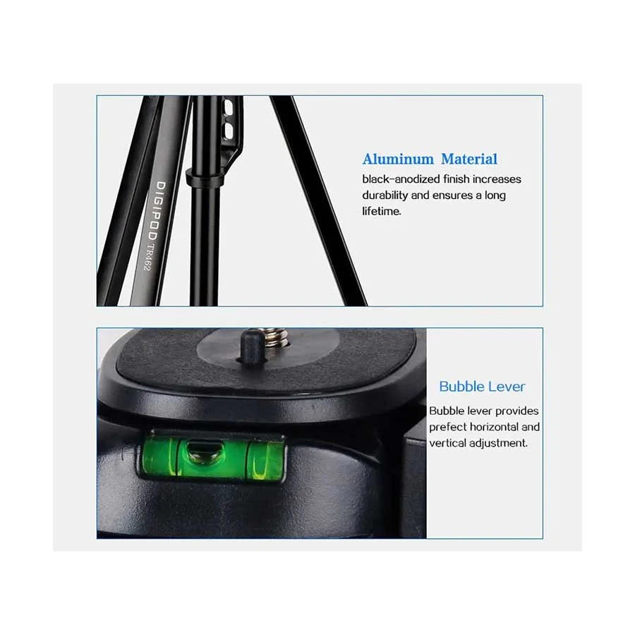 Digipod TR-462 Aluminum Camera Tripod Black