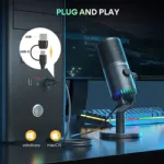 Maono DM30 RGB Programmable USB Condenser Microphone – Black