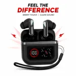 J61 True Wireless Earbuds – Low Latency Gaming TWS with Digital LED Battery Display, Smart Touch Control, Binaural HD Calling & Lanyard Case