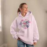 Premium Comfortable Printed Ladies Winter Hoodie ( White )Premium Comfortable Printed Ladies Winter Hoodie ( Pink )