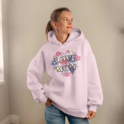 Premium Comfortable Printed Ladies Winter Hoodie ( White )Premium Comfortable Printed Ladies Winter Hoodie ( Pink )