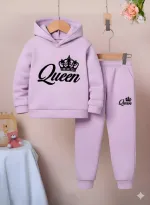 Infant and Kids DTF Print Hoodie Set, One Side Brush, 9 Sizes