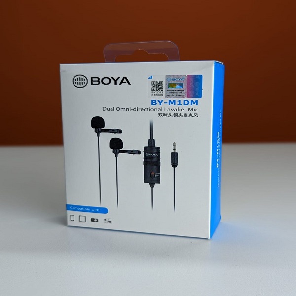 Boya Dual Clip Interview Microphone (BOYA M1DM)