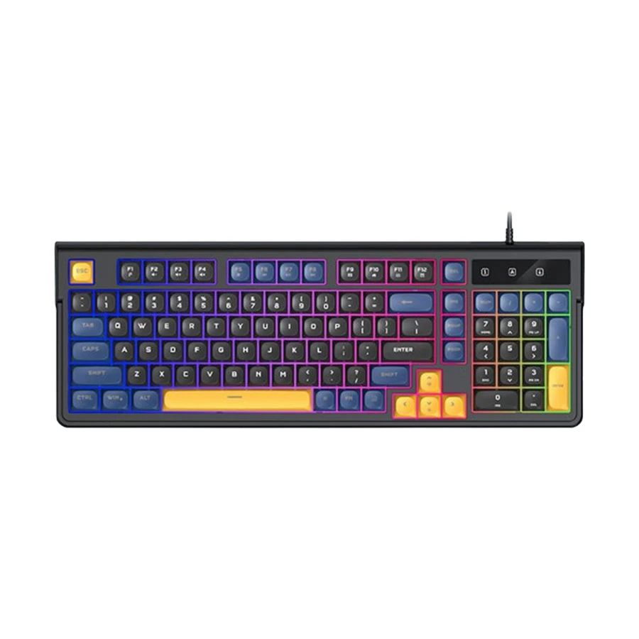 T-Wolf T13 RGB Wired Black & Blue Gaming Keyboard