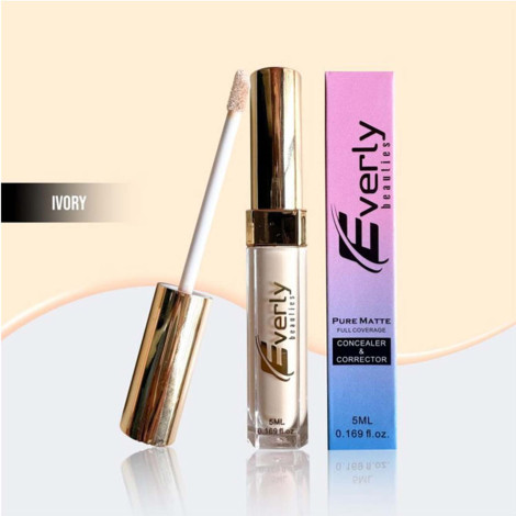 Everly Beauties Pure Matte Full Coverage Concealer & Corrector - Ivory (China)