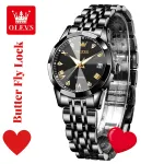 Butter Fly Lock OLEVS Watch for Women   Black